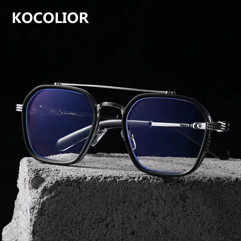 High Quality Brand Design Pure Titanium Men anti Blue Light Radiation Glasses Computer Gaming Eyewear Women Blocking Ray Goggles