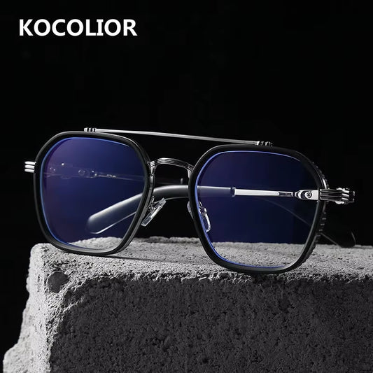 High Quality Brand Design Pure Titanium Men anti Blue Light Radiation Glasses Computer Gaming Eyewear Women Blocking Ray Goggles